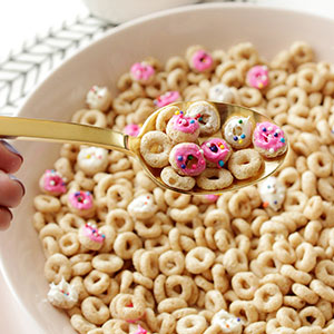 Mini Donut Sprinkle Cereal By Glitter And Bubbles