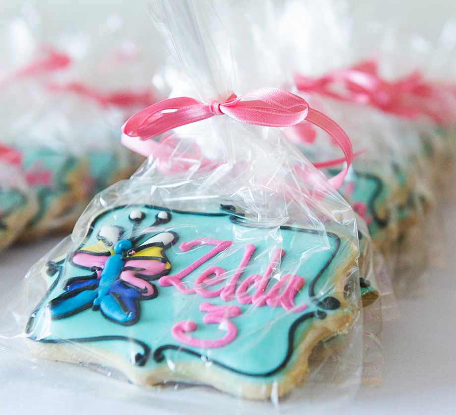 Custom sugar cookies for a kids birthday party.