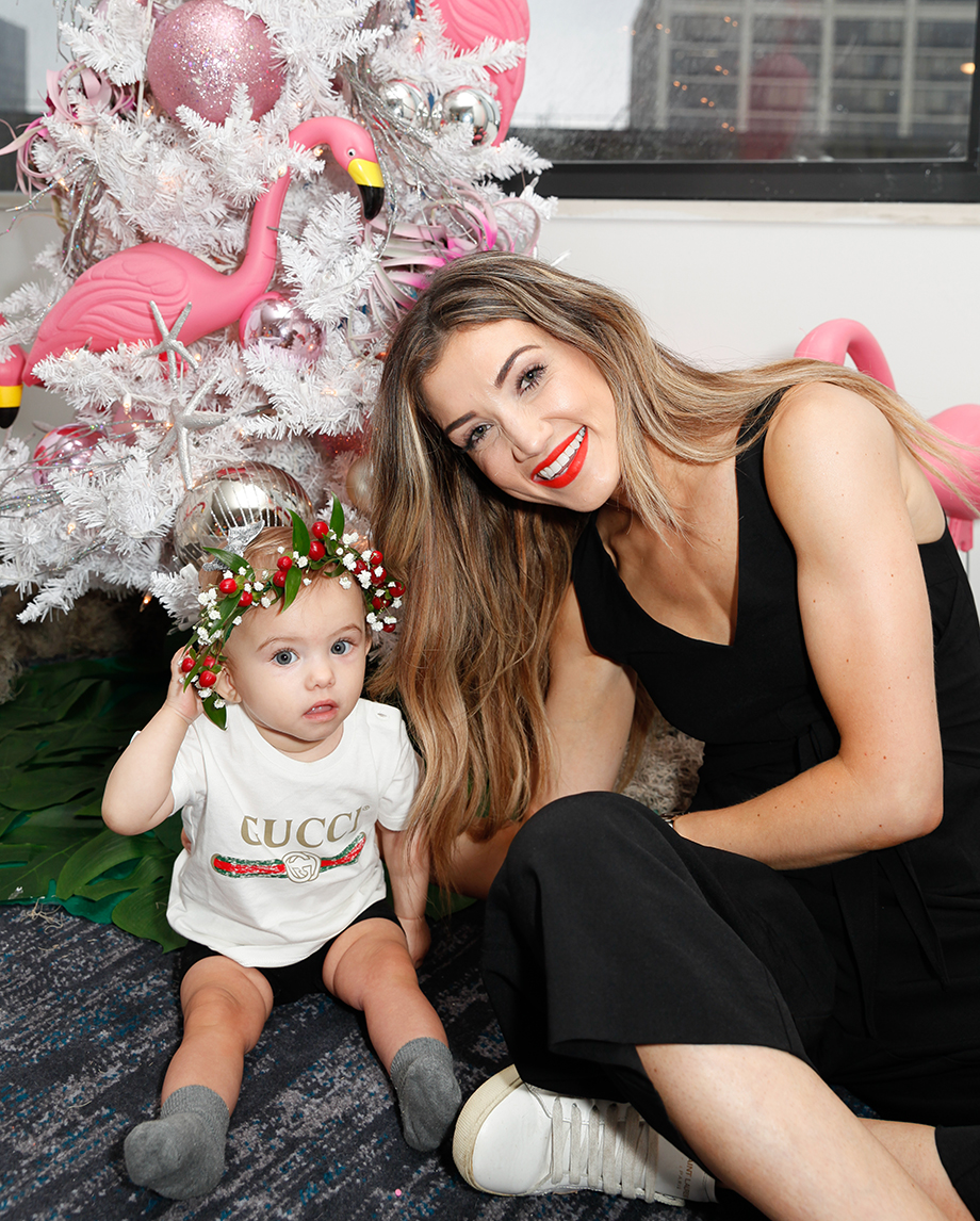 Amanda of BloHaute gets her baby a flower crown from A Crowning Event.